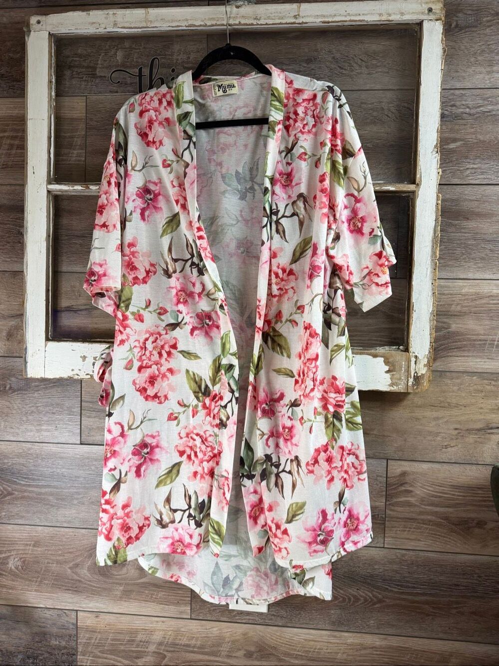 Show Me Your Mumu Floral Robe One Size Pink Kimono Lounge Bridal Cottagecore